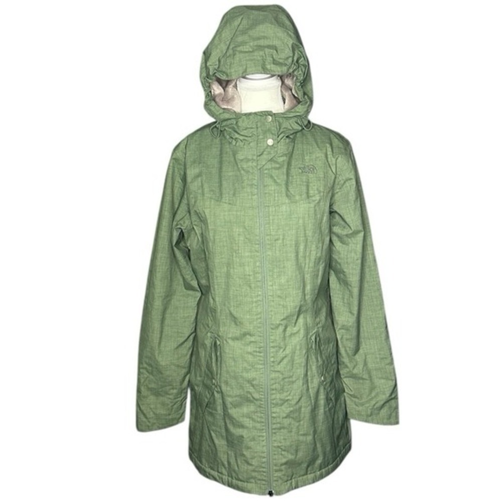 The North Face Women's Parka Jacket Green Hooded Insulated Size Large‎